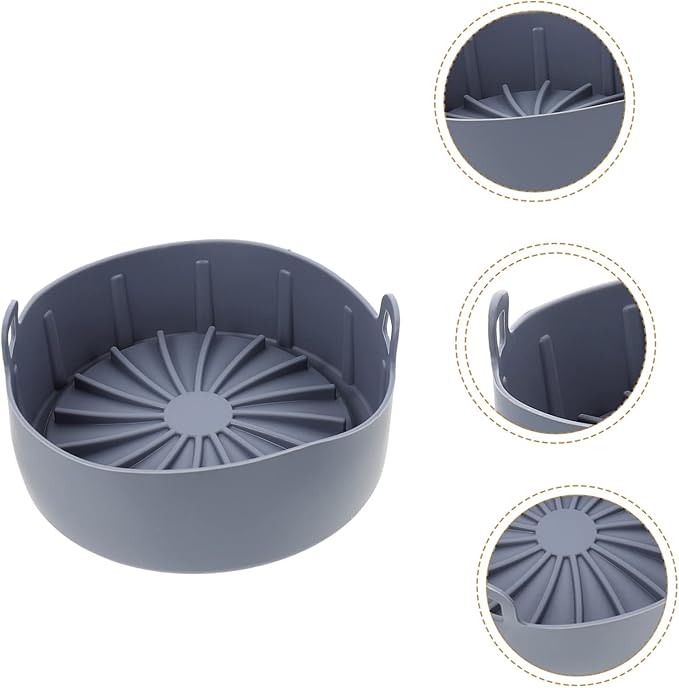 Air Fryer Silicone Liners Reusable Non-Stick Baking Mat Silicone Pot for Easy Cleaning Compatible Air Fryers and Ovens for Baking and Cooking