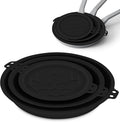 3 Piece Set Silicone Pan Protectors (Includes 8",10",12"), Pan Separators for Stacking Compatible with Hexclad, Tfal, All-Clad Nonstick Frying Pans and More, Cookware Protector, Dishwasher Safe, Black