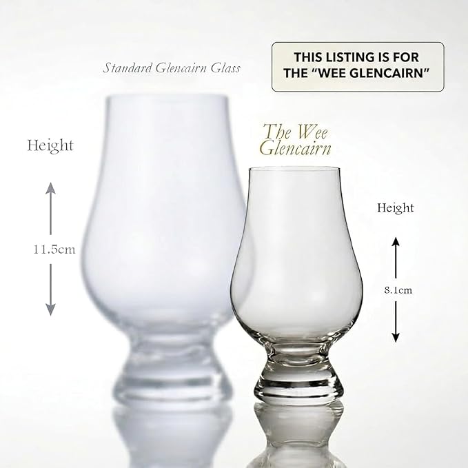 GLENCAIRN The WEE Crystal Whisky Glass Set of 12 - Mini Size 3.34in, 85mm Whiskey Tasting Glass