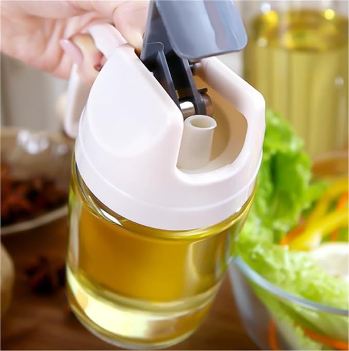 Olive Oil Dispenser Home Glass Olive Oil Dispenser Bottle for Air Fryer Salad Grill Oil Sprayer Accessories for Kitchen(300ml)