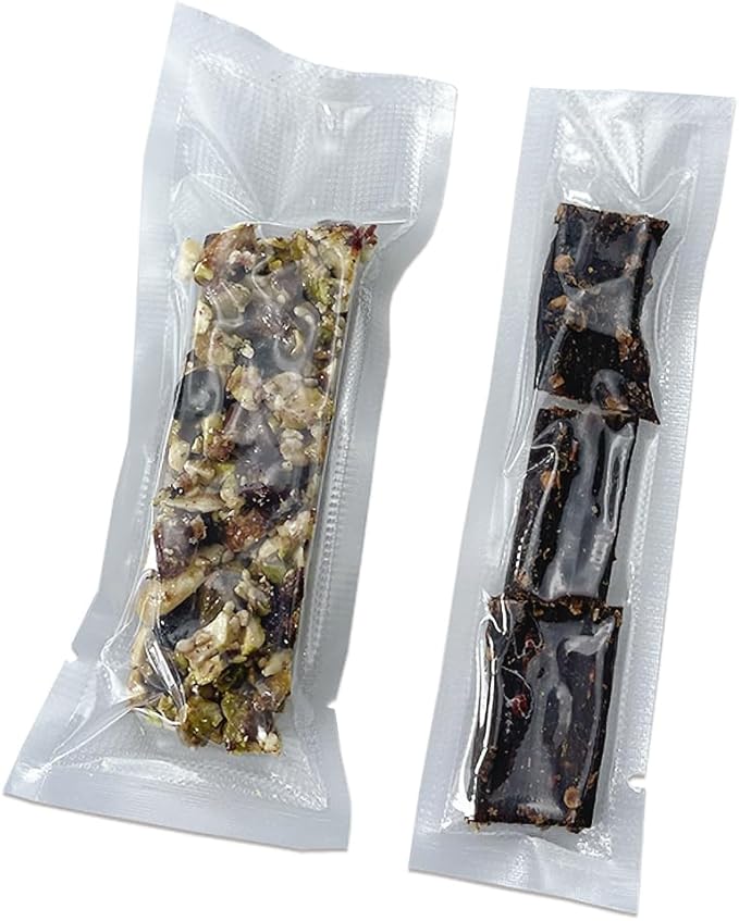 100 Pack Clear Vacuum Bags 3.9x13.8 inch inch (Inside Size 3.5x13.3 inch) for Food Saver Flat Open Top Embossed Vacuum Sealer Bag Food Storage Packaging Pouch with Tear Notch