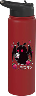 Kawaii Strawberry Milk Shake Carton Mothman Stainless Steel Insulated Water Bottle