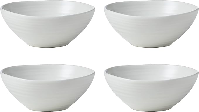Oneida White Ridge Piece Dinnerware Set, 12 Count, First Apartment, Back To College