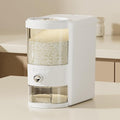 UFORU Rice Dispenser 10 lbs | Large Rice Storage Container for Kitchen&Pantry - Space-saving, Moisture & Pest-proof, BPA-Free - Dry Food Dispenser with One-Touch Dispenser & Measuring Cup for Families