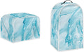 White Blue Marble Texture Pattern Appliance Covers Set Washable Kitchen Blender Dust Cover Bread Maker Toaster Cover 4 Slice Kitchen Accessories