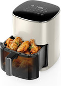 OLIXIS 12-in-1 Air Fryer 6.34 Quarts, Visable Airfryer with Window, 400°F, Roast, Reheat, Dehydrate, Bake, Steam, Fries, Custard, Chicken, Wings, Sea Food, Vegetabels, Pearl White