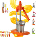 Manual Juicer Hand Press, Effective Cast Iron Juicer Hand Press, Heavy Duty Stainless Steel Manual for Fresh Lemonade and Orange Juice, Easy to Use and Clean, Home and Kitchen Essentials