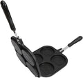 Zerodis Double Side Pancake Pan, 4 Cups Nonstick Omelet Pan Egg Frying Pan Double Sided Pancake Pan with Cartoon Animal Pattern for Pancake Kitchen Cooking Tool