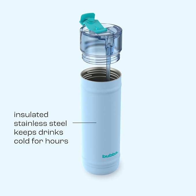 bubba 32 oz Dualsip Insulated Stainless Steel Water Bottle with Straw - Reusable, Leakproof, Lightweight, Dishwasher Safe, Lead-Free and BPA-Free, Daydreamin'