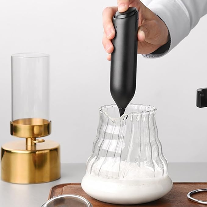 Electric Milk Frother Handheld Whisk Suitable for Coffee and Hot Chocolate with and Ergonomic Grip