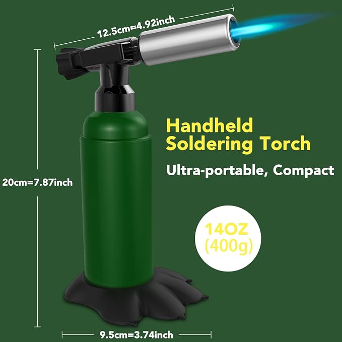 Sondiko Big Butane Torch Lighter, Soldering Torch with Monster Footprint Shaped Base, Adjustable Flame, Safety Lock, Butane Not Included