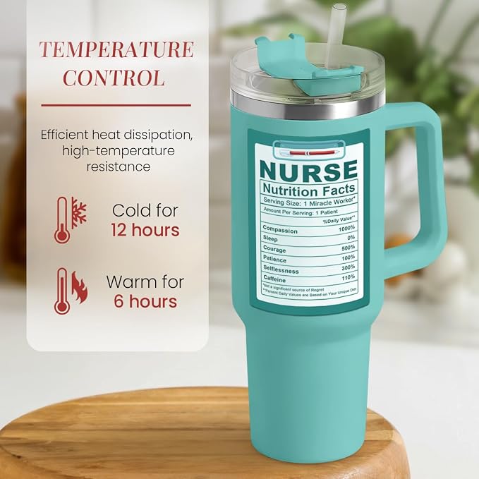 Nurse Gifts 40oz Stainless Steel Insulated Tumbler - Coffee Cup for Nurses Week, Appreciation Gifts
