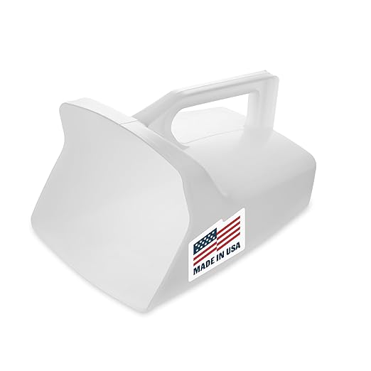 Rubbermaid Commercial Products Food Service Utility Scoop, 64-Ounce, White, for Ice/Bar and Ingredient Use in Restaurant/Kitchen (Pack of 6)