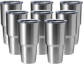 HASLE OUTFITTERS 30oz Stainless Steel Tumbler, Double Wall Vacuum Insulated Travel Mug Tumbler, Durable Insulated Coffee Mug, Gift Box Set (Silver, 8)