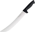 Ergo Chef Prodigy Series 12-Inch Cimeter Breaking Knife - High Carbon Stainless Steel Butcher Knife with Curved Blade, Ergonomic Non-Slip Handle, Black