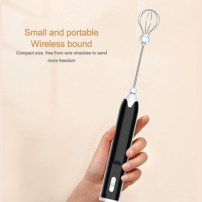 Electric Milk Frother, Handheld Milk Steaming Frother, Rechargeable Egg Beater, Foam Maker for Coffee Cappuccino Latte Matcha Milk