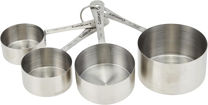 Cuisinart Stainless Steel Measuring Cups Set of 4 and 3 Count Strainers Set