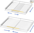 Pull Out Cabinet Organizer 2Pack, Heavy Duty Slide Out Pantry Shelves, Sliding Drawer Pantry Shelf for Kitchen, Living Room, Home, 14.16''-24.16''W x 17.3''D