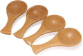 BambooMN - 3.5" Small Solid Bamboo Round Scoop, 10pcs