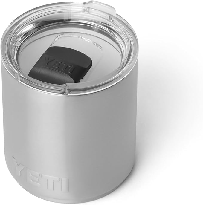 YETI Rambler 10 oz Ceramic Lined Lowball 2.0, Vacuum Insulated with MagSlider Lid, Stainless
