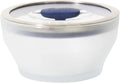 Anyday 4-Cup Microwave Cookware & Glass Container with Glass Lid, Plastic-Free Deep Food Storage | Stackable Airtight Steamer with Vented Lid for Microwave-Safe Reheating, Steaming Vegetables & Rice