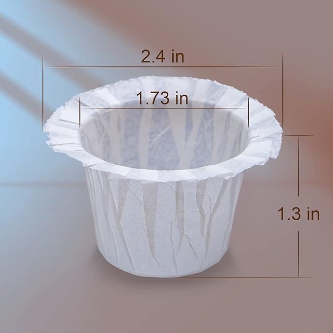 Irmidi 300 Count Disposable Coffee Filters Compatible with Keurig Brewers Single Serve 1.0 and 2.0, Use with Reusable K Cup Coffee Pods