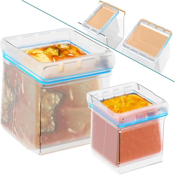 Filling Freezer Bag Stand, Adjustable Acrylic Ziplock Bag Holder for Kitchen Organization, Food Storage Bag Stand with Sturdy Design for Gallon and Quart Bags