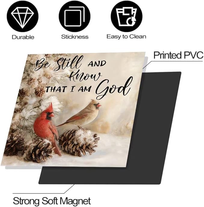 Hummingbird Magnetic Dishwasher Cover,Christian Dishwasher Door Magnetic Cover,Pine Cone Magnet Sticker, Winter Landscape Refrigerator Panel Decal,Decorative Sticker,23"x26"