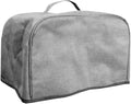 FLR Large 4 Slice Toaster Cover with Pockets, Dust-proof & Oil Proof, Fit Most Large Toasters (Grey, 16' x 7.5' x 8')