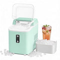 Nugget Ice Maker Countertop, Portable Ice Makers Machine with Removable Basket and Scoop, Self-Cleaning, Quiet, 6-Min Ready, 24lbs in 24Hrs, Visible, for Home, Party, RV, Camping, Green