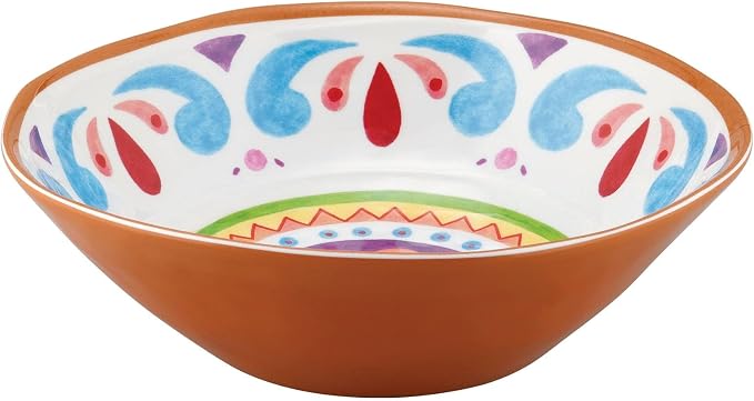UPware 12 Piece Cinco de Mayo Melamine Dinnerware Sets, Outdoor Dishes Set, Plates and Bowls Sets, Cinco de Mayo Decorations, Service for 4, Multicolor
