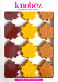 Knobēz: Decorative Knob Covers - Fall Leaf - 12pk - Stretch Over Hardware Decorations, Cozy Seasonal Autumn Colors, Kitchen-Bathroom-Dressers-Home
