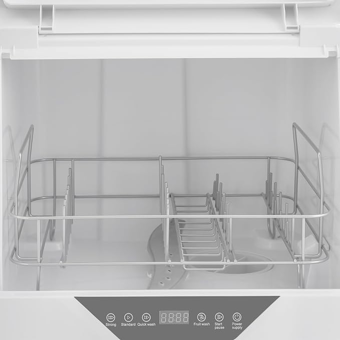 Portable Mini Countertop Dishwasher,800W 6L Portable Dishwasher With High-Temperature Function,4 Programs,360° All-Round Washing Dish Washer,Speed,For Apartments& Rvs,Waterproof Rating IPX1