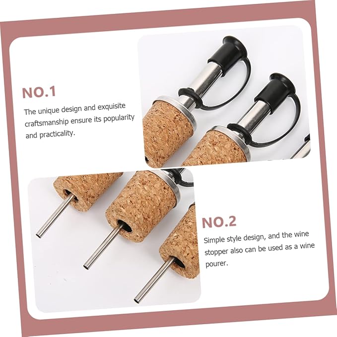Ciieeo 4sets 8pcs Multi Function Wine Pourer and Household Liquor Stopper Food Grade Airtight Seal for Wine Soda Oil Bottles and 8pcs*4