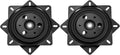 uxcell 2Pcs 6" Bar Stool Swivel Replacement, 360° Rotation Lazy Susan Turntable, Square Semi-Ball Bearing Seat Swivel Base Mount Plate for Recliner Chair or Table, Black (150x1mm)