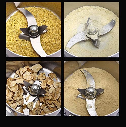 Electric Grain Mill Grinder 700g,High Speed 2400W Spice Herb Mill Grinders, Stainless Steel Pulverizer Powder Machine for Dry Cereals Grains Herbs Spice Coffee Corn Bean Pepper,Stand Type