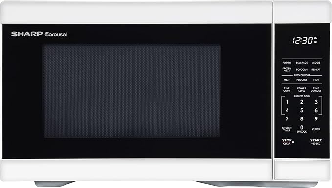 Sharp SMC1161KW 1.1 cu. ft. 1000W White Countertop Microwave Oven