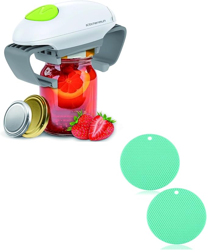 Jar Opener Grippers, Higher Torque Electric Jar Opener for Seniors with Arthritis Fit Almost Jars Size