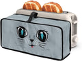 CuteToaster Cover 2 Slice Cat Face Covers for Toasters Dustproof Fingerprint Protectors and Greasy Protection, Heat-resistant Kitchen Appliance Covers, Easy to Clean