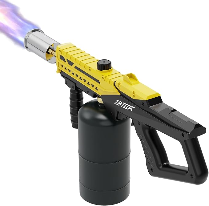 TBTeek Propane Torch, Powerful Propane Grill Torch Gun, Kitchen Blow Torch for Cooking, Adjustable Weed Burner Torch, Charcoal Lighter for BBQ, Searing Steaks, Campfire, Welding(Tank Not Included)