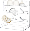 Baby Bottle Drying Rack Space Saving Acrylic Vertical Bottle Dryer Rack with Drip Tray - Clear Kitchen Countertop Storage Organizer–Fast Drying and Easy Cleanup - 10.3 x 6.3 x 10.6 in