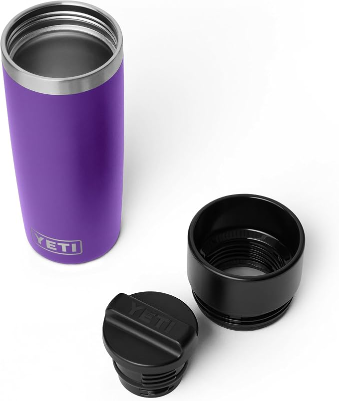 YETI Rambler 16 oz Travel Bottle, Stainless Steel, Vacuum Insulated with Leakproof Commuter Cap, Pace Purple