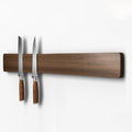 Magnetic Knife Holder for Wall, Acacia Wood Knife Magnetic Strip No Drill Knife Magnet Storage Bar Magnetic Tool Key Holder Strip for Kitchen Utensil Organizer (Dark Brown, 24 Inch)