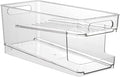 Double Layer Pop Soda Can Organizer Bins,Stackable Dispenser Storage Holder Rack,for Fridge, Freezer, Kitchen, Countertops, Cabinets - Clear Plastic Canned Food Pantry Storage Rack