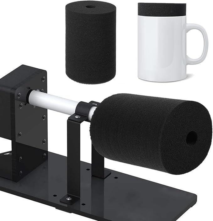 TEHAUX 4Pcs Cylindrical Sponge Foam Inserts 4.7 X 3.5 Inches Black Tumbler Turner Foam for Craft Cup Turner Machine and Water Bottle