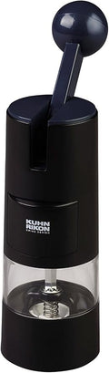 Kuhn Rikon Adjustable Ratchet Grinder with Ceramic Mechanism for Salt, Pepper and Spices, 8.5 x 2.25 inches, Black