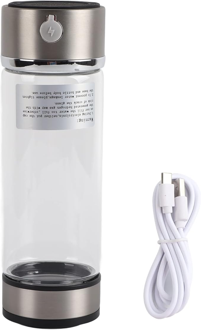 420ml Hydrogen Water Bottle Portable Hydrogen Water Generator USB Charging Rich Hydrogen Water Purifier Filter Glass Bottle