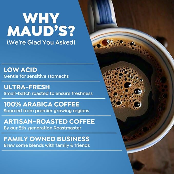 Maud's Organic Guatemalan Coffee Pods, 50 ct, Single Origin Guatemalan Medium Roast Coffee in Single Serve Pods – 100% Arabica Beans, Compatible with Keurig K Cups Maker