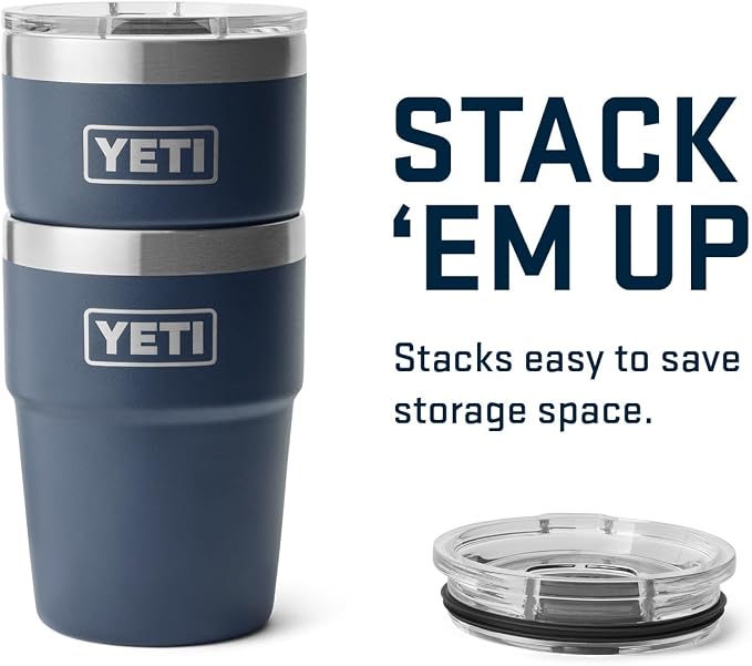 YETI Rambler 16 oz Stackable Tumbler, Vacuum Insulated, Stainless Steel with MagSlider Lid | Stackable