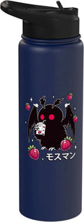 Kawaii Strawberry Milk Shake Carton Mothman Stainless Steel Insulated Water Bottle
